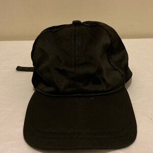 Black Satin Baseball Cap